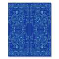 Royal Blue Swirls Art Nouveau Rug