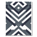Modern Geometric Chevron Slate Rug