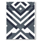 Modern Geometric Chevron Slate Rug