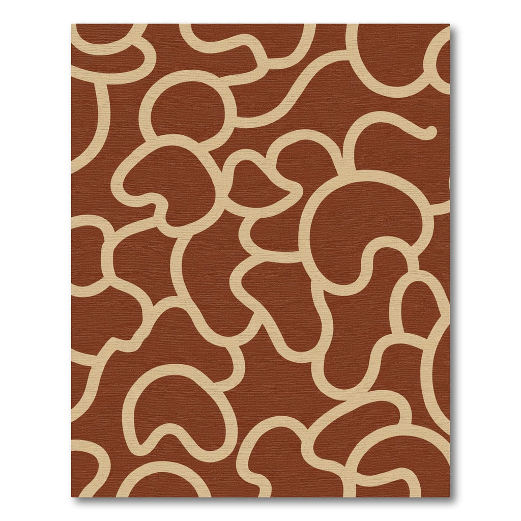 Brown Tan Organic Flow Rug
