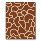 Brown Tan Organic Flow Rug