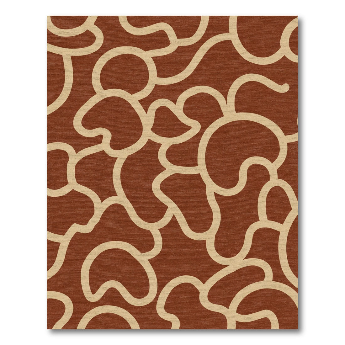 Brown Tan Organic Flow Rug