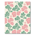 Pink Green Floral Botanical Repeat Rug