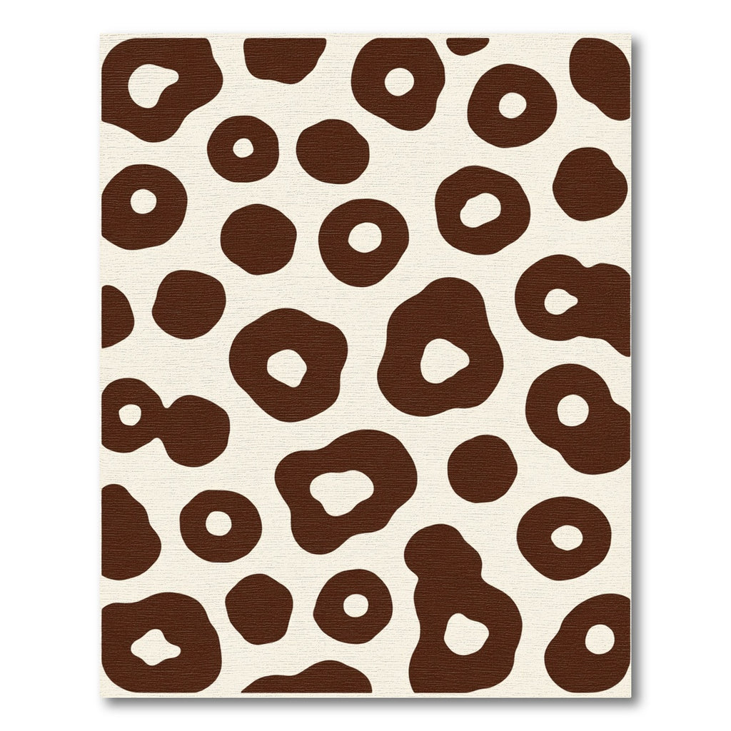 Brown Cream Abstract Spots Rug