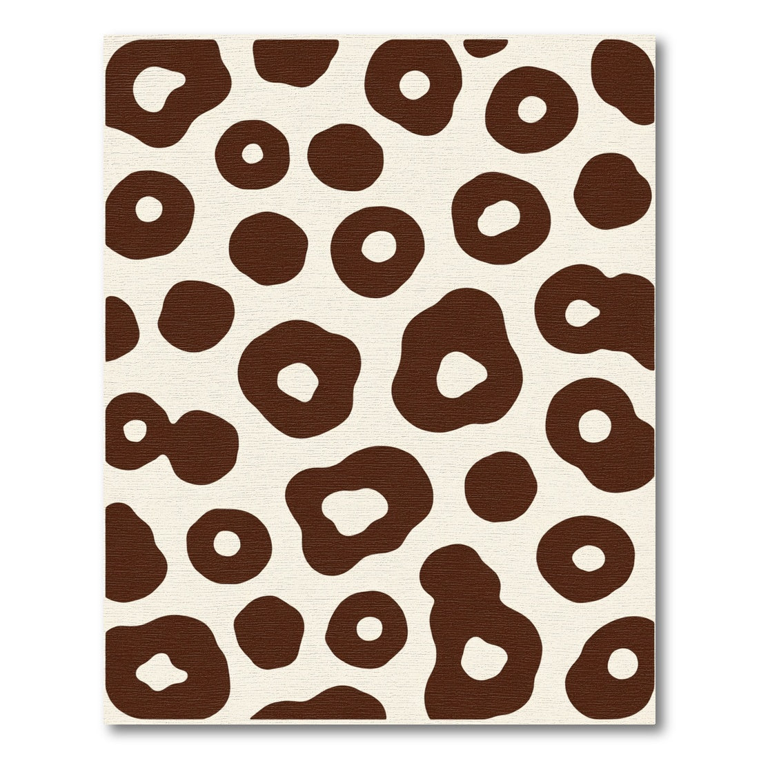 Brown Cream Abstract Spots Rug