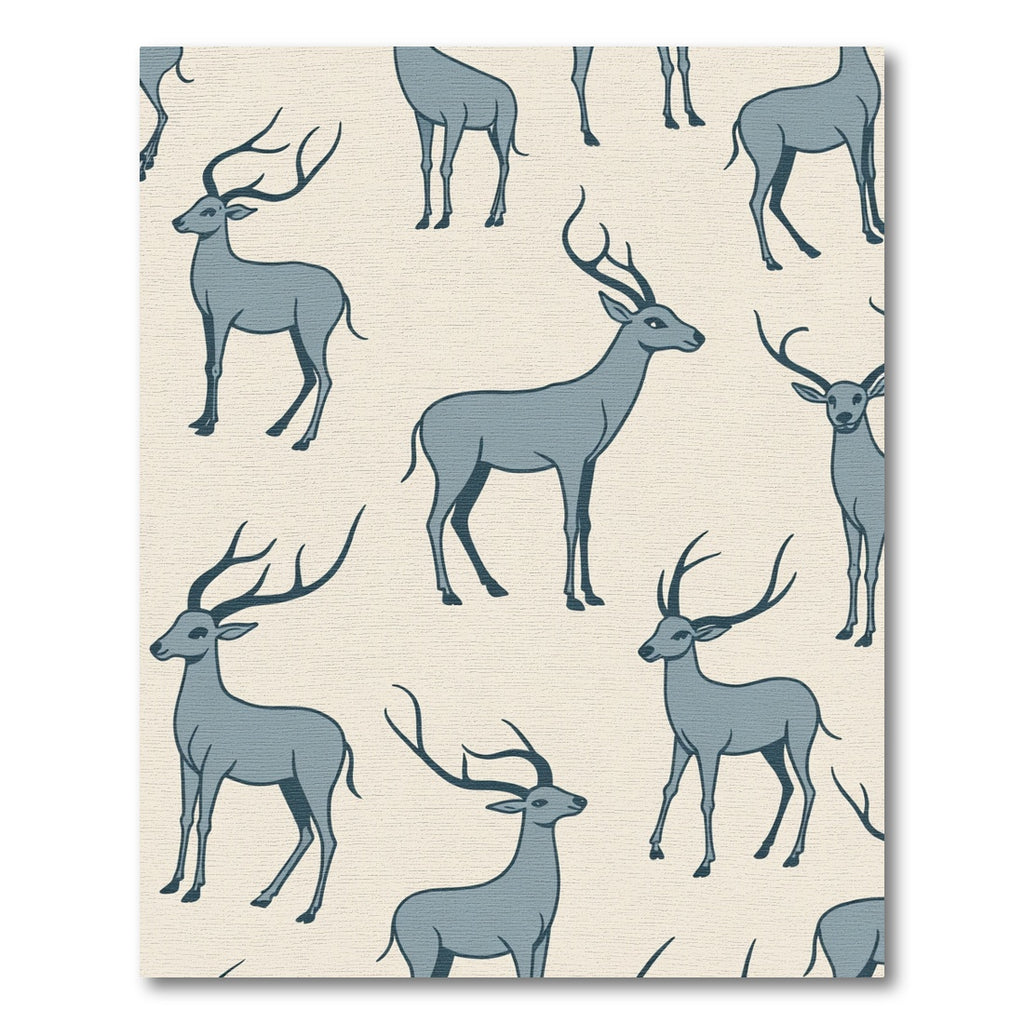 Slate Gray Antelope Scenic Repeat Rug