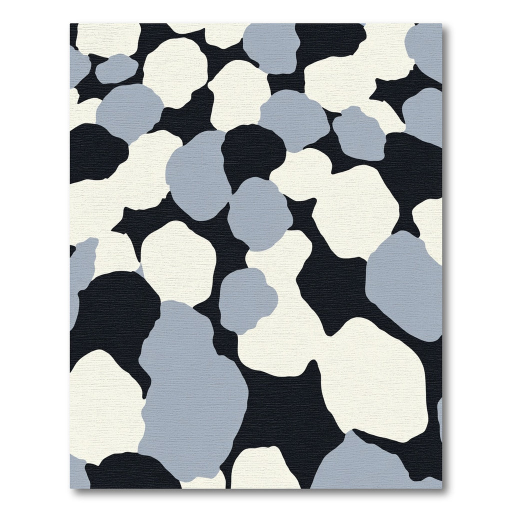 Abstract Ochre Pebble Composition Rug