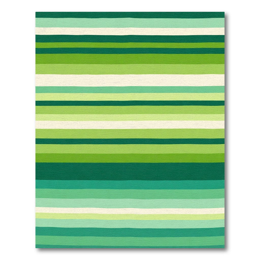 Emerald Green Horizontal Stripe Rug