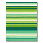 Emerald Green Horizontal Stripe Rug