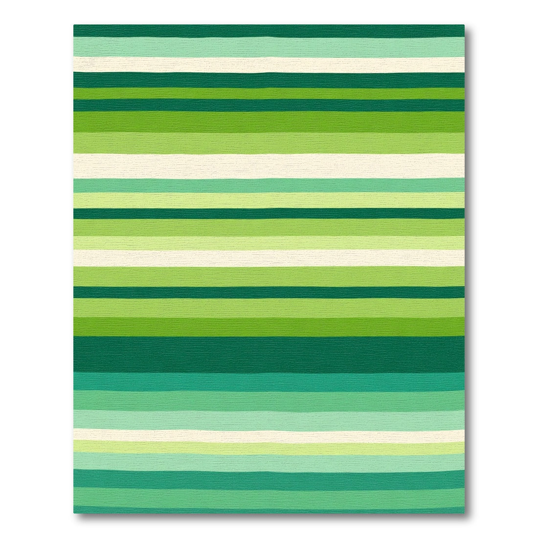 Emerald Green Horizontal Stripe Rug