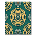 Emerald Teal Gold Medallion Radiance Rug
