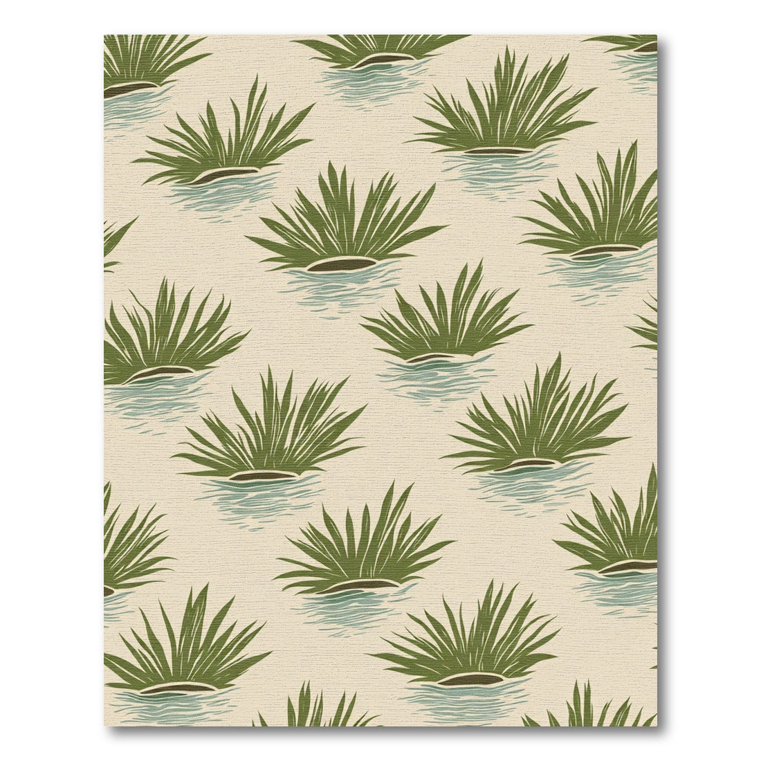 Green Grass Tropical Lagoon Rug