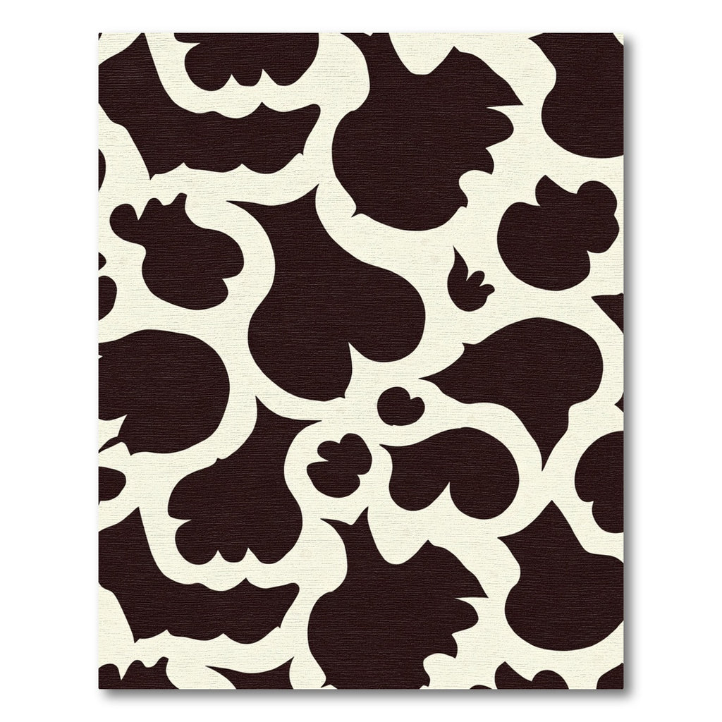 Dark Brown Spots Cream Abstract Rug