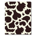 Dark Brown Spots Cream Abstract Rug