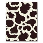 Dark Brown Spots Cream Abstract Rug