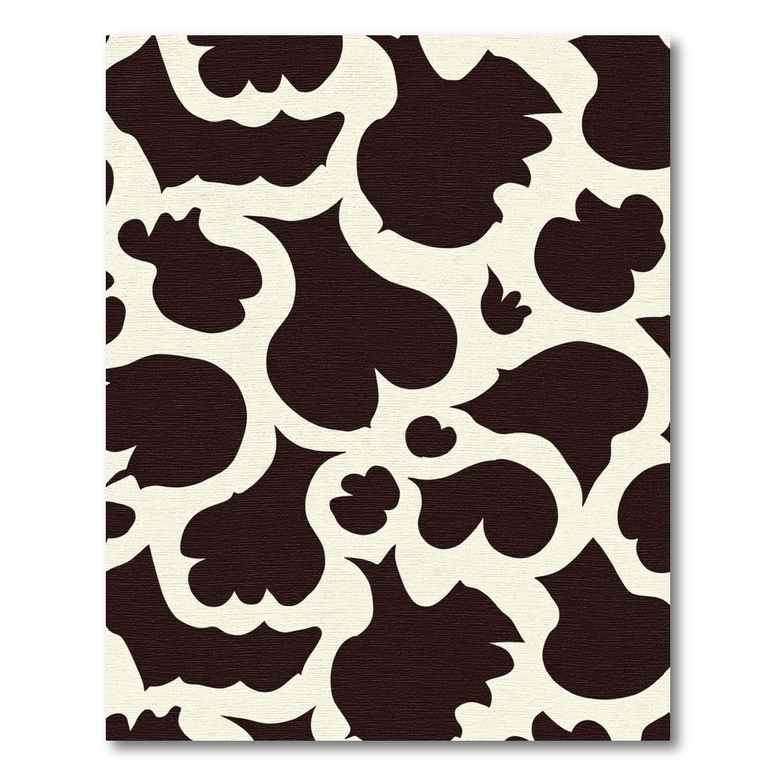 Dark Brown Spots Cream Abstract Rug