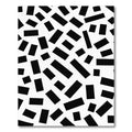 Abstract Black Rectangles Scatter Rug