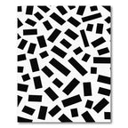 Abstract Black Rectangles Scatter Rug