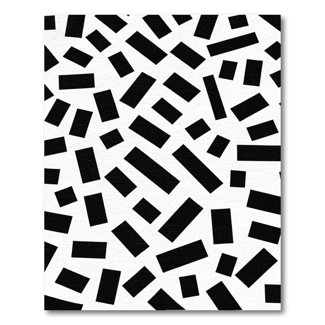 Abstract Black Rectangles Scatter Rug