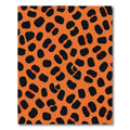 Bold Orange Black Animal Spots Rug