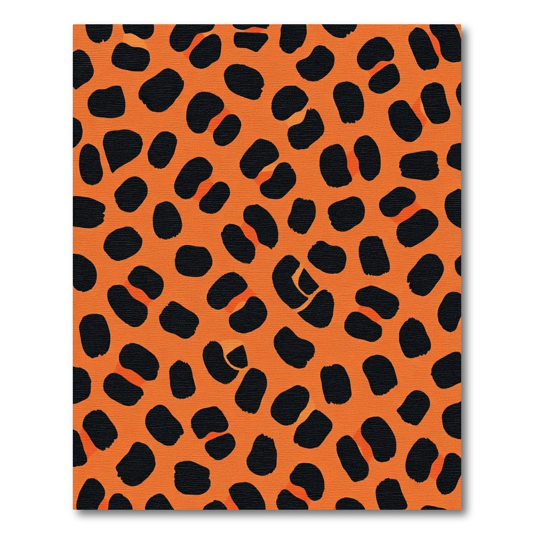 Bold Orange Black Animal Spots Rug
