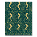 Teal Gold Art Nouveau Swirls Rug