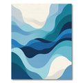 Wavy Blues Abstract Layered Flow Rug