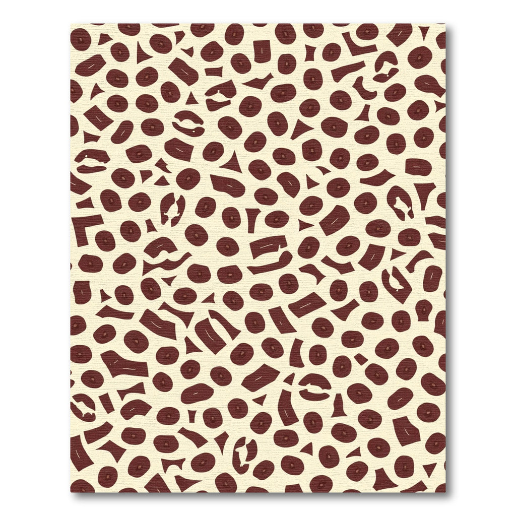 Crimson Organic Scattered Shapes Rug