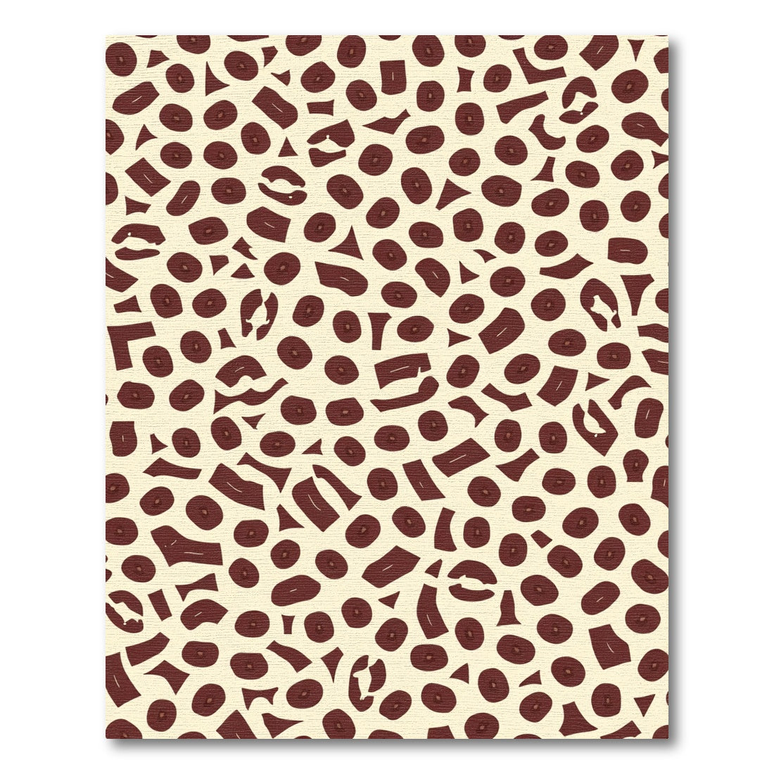Crimson Organic Scattered Shapes Rug