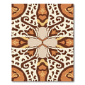 Earthy Leopard Print Mandala Rug
