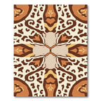Earthy Leopard Print Mandala Rug