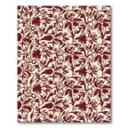 Crimson Floral Vine Cream Rug