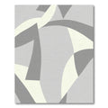 Modern Gray Cream Abstract Forms Rug