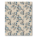 Abstract Blue and Beige Brushstroke Forms Rug