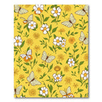 Whimsical Yellow Butterfly Garden Rug