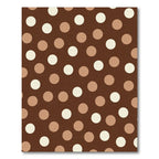 Brown Cream Polka Dot Pattern Rug