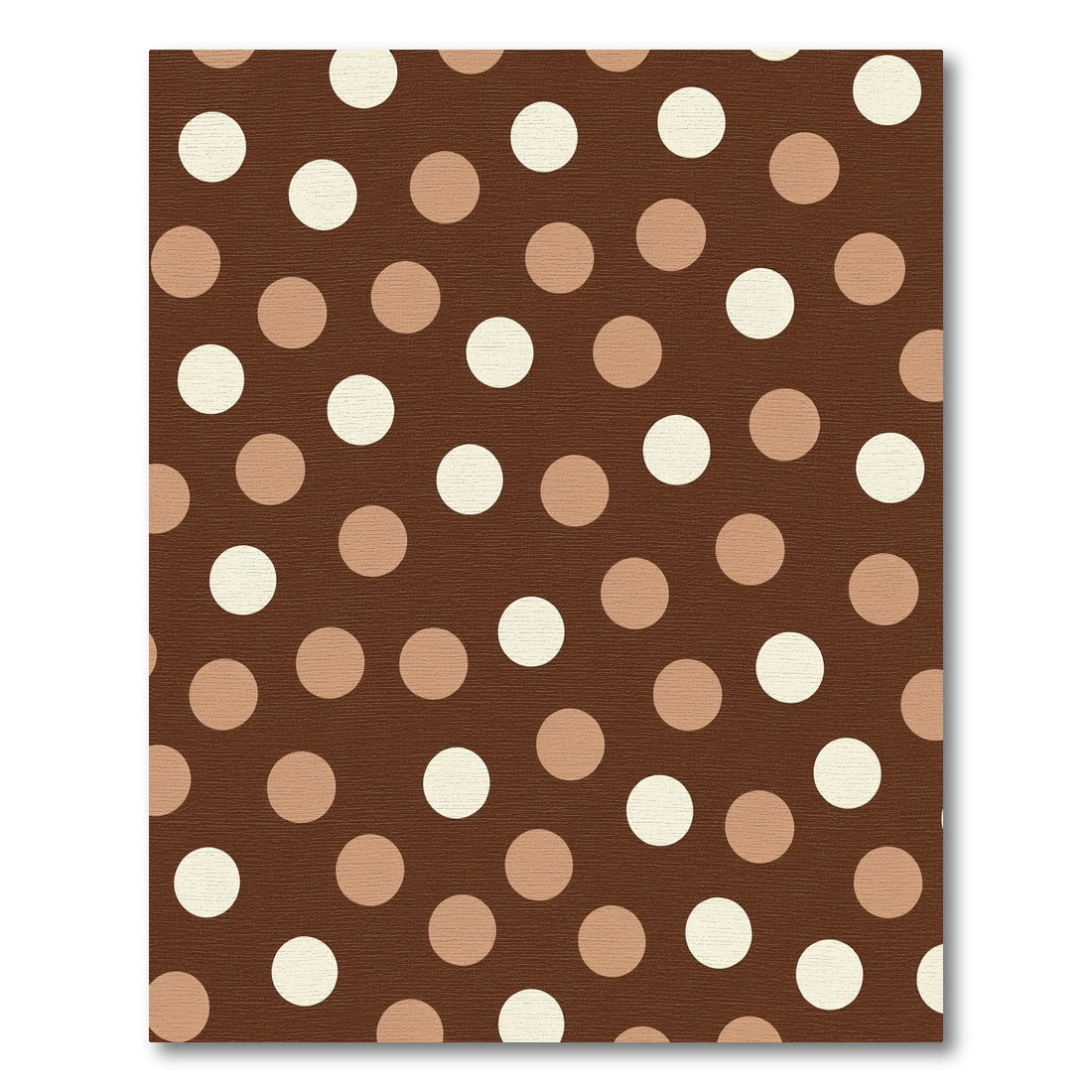 Brown Cream Polka Dot Pattern Rug