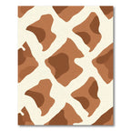 Tan Brown Animal Print Squares Rug