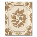 Sepia Foliage Art Nouveau Hexagon Rug