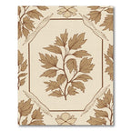 Sepia Foliage Art Nouveau Hexagon Rug
