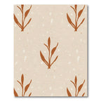 Terracotta Leaf Scatter Rug