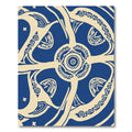 Navajo Inspired Blue Cream Swirls Rug