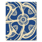Navajo Inspired Blue Cream Swirls Rug