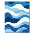 Layered Blue Wave Landscape Rug