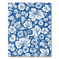 Lush Blue Floral Garden Medley Rug