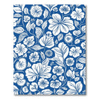 Lush Blue Floral Garden Medley Rug
