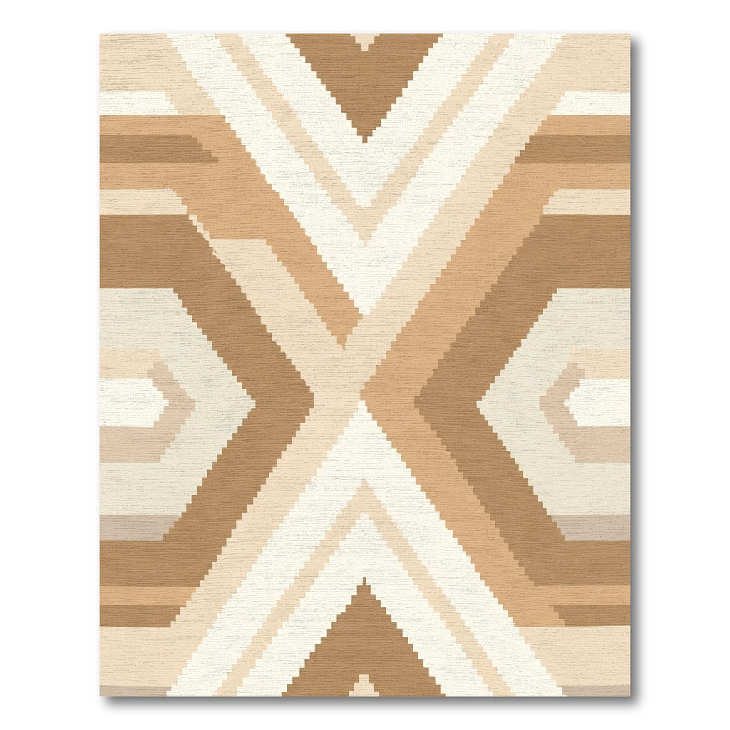 Abstract Geometric Earth Tone Accents Rug