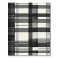 Monochromatic Plaid Stripe Collage Rug