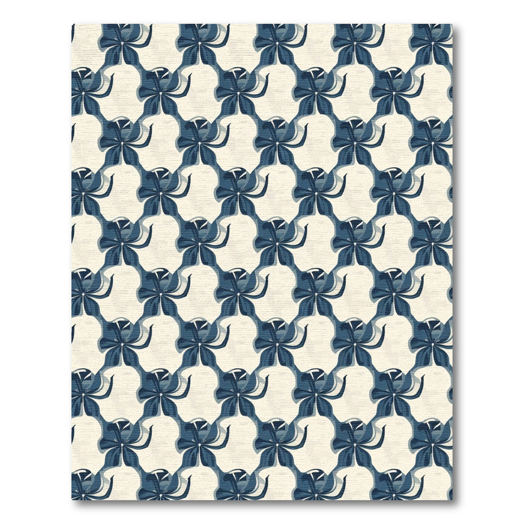 Navy Blue Orchid Geometric Arrangement Rug