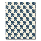 Navy Blue Orchid Geometric Arrangement Rug